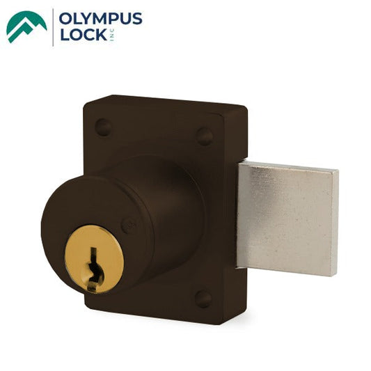 Olympus - 700S - Cabinet Door Deadbolt Lock - S Series Schlage C Keyway - Optional Cylinder Length - Oil Rubbed Bronze - Optional Keying - Grade 1