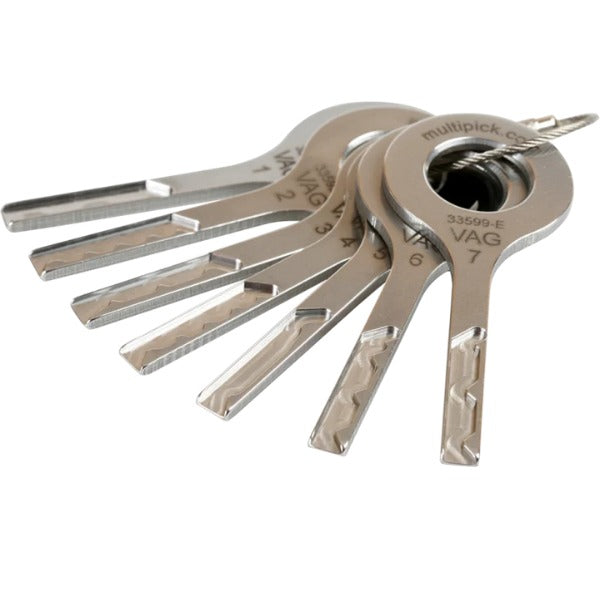 Multipick - VAG - Stainless Steel Laser Track Key Set 7 pieces