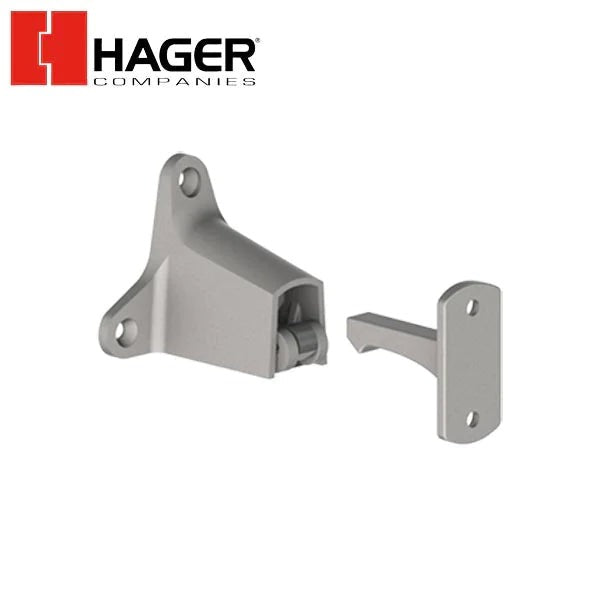 Hager - 326W - Automatic Wall Stop & Holder - Satin Chrome