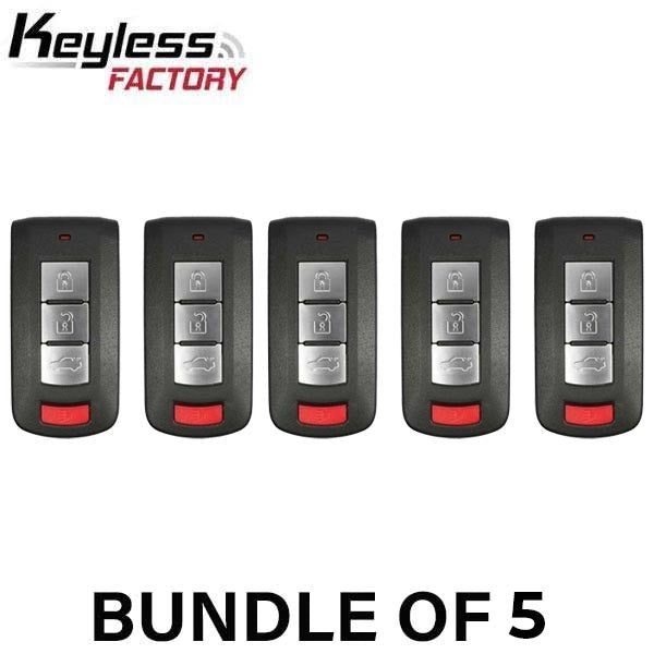 5 x 2008-2020 Mitsubishi Lancer / Outlander / 4-Button Smart Key / PN: 8637B885 / OUC644M-KEY-N (AFTERMARKET) (BUNDLE OF 5)