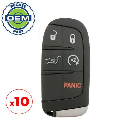 10 x 2014-2020 Jeep Grand Cherokee / 5-Button Smart Key / PN: 68143505AC / M3N40821302 (OEM Recase)