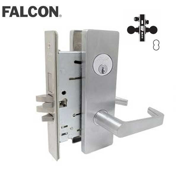 Falcon - MA531P-DN - Dane Napa Mortise Lock - 626 - Satin Chrome - Apartment Corridor - Grade 1
