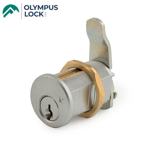 Olympus - 820S - S Series: Schlage C Keyway Cam Lock - 7/8" Cylinder Diameter - Satin Chrome - Grade 1