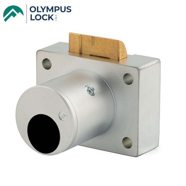 Olympus - 850LC - Deadlatching Drawer Lock - Less Cylinder - S Series Schlage C Keyway - Optional Cylinder Length - Satin Chrome - Grade 1