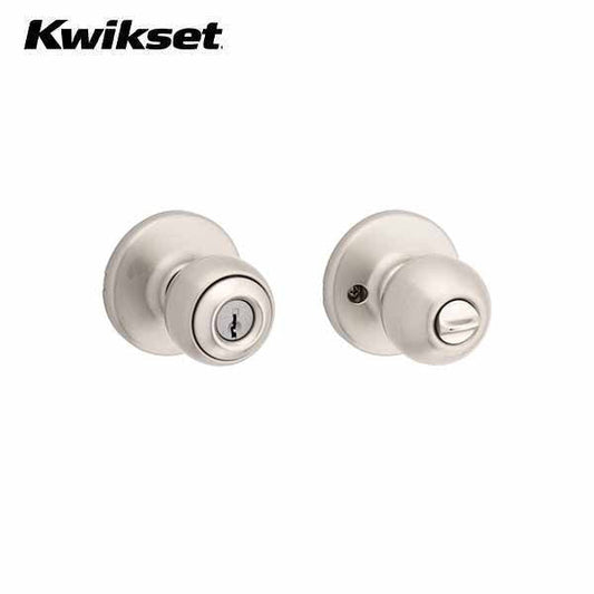 Kwikset - 400P - Polo Knob Set - Round Rose - Satin Nickel - Entrance - SC1 Schlage - Grade 3