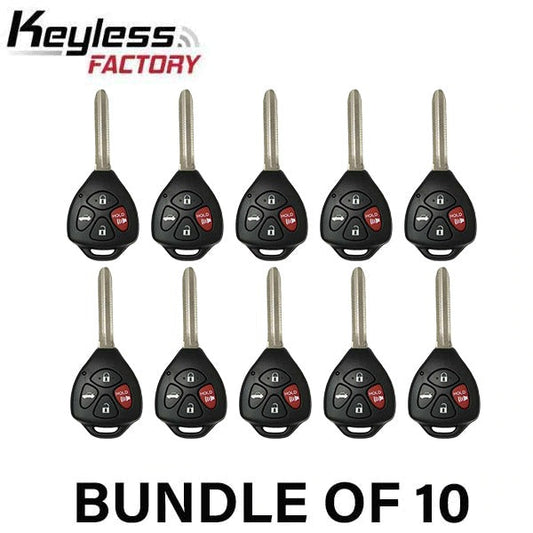 10 x 2010-2014 Toyota / 4-Button Remote Head Key / GQ4-29T / (AFTERMARKET) (BUNDLE OF 10)