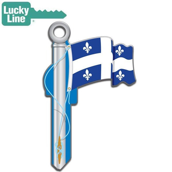 LuckyLine - B129S - Key Shapes - Quebec Flag - Schlage - SC1 - 5 Pack