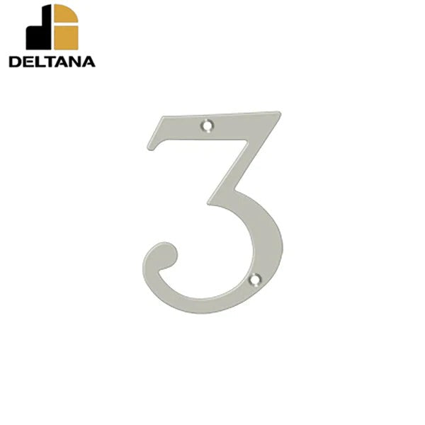 Deltana - 4" Numbers - Solid Brass - Optional Finish