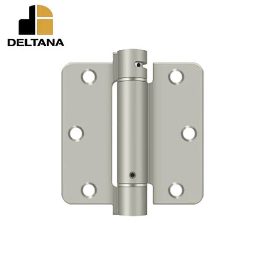 Deltana - 3-1/2" x 3-1/2" x 1/4" Spring Hinge - Satin Nickel