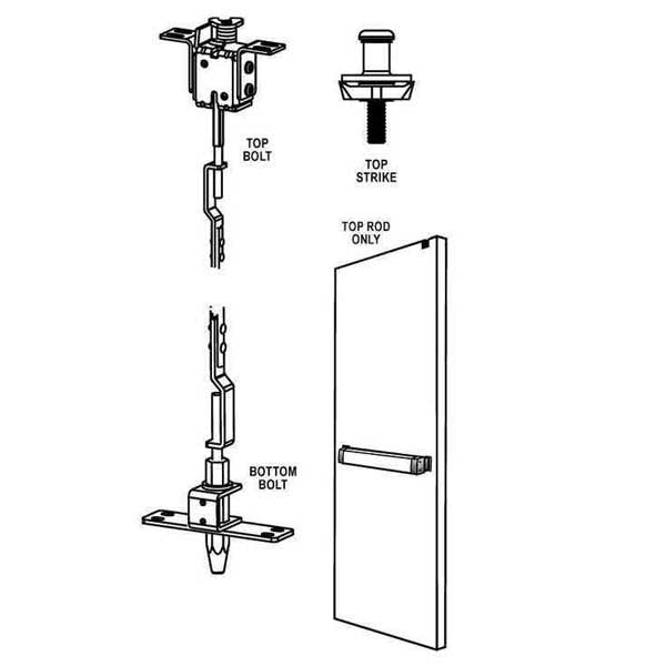 Adams Rite - 8622 - Narrow Stile - Concealed Vertical Rod Exit Device - 48" - Anodized Dark Bronze