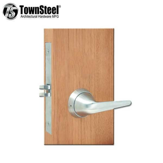 TownSteel - MRX-S - Ligature Resistant Mortise Lever Lock - Passage - LH/RH - Fire Rated - Stainless Steel - Grade 1