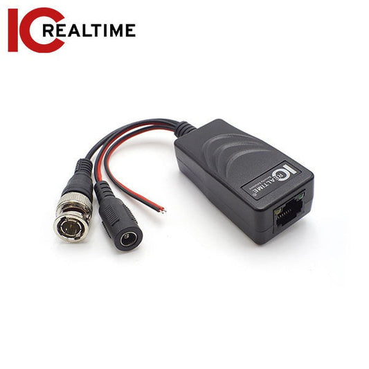 IC Realtime - IVB-213VPD / 1-Channel PoE Passive Balun To Transmit Data - Video And Power 1080P Max Resolution / 2 Pack