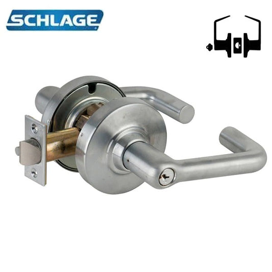 Schlage - ND80PD - Commercial Lever Set - Tubular Lever - Storeroom - Satin Chrome - Grade 1