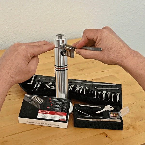 Multipick - TCSS6-SET - 6 pin advanced Euro Profile Training Lock set + Pinning kit