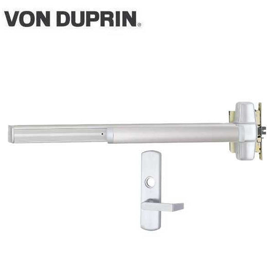 Von Duprin - 9975 - Mortise Lock Exit Device - 06 Lever - Night Latch - 3' Long - Less Core - LHR - Satin Chrome - Grade 1