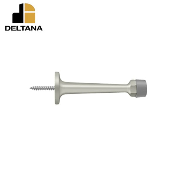 Deltana - 3-1/4" Baseboard Door Bumper - Solid Brass - Optional Finish