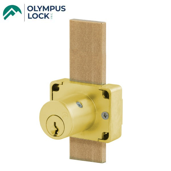Olympus - 200DW - Drawer Deadbolt Lock - D4291 4-pin - Optional Cylinder Length - Long Bolt - Satin Brass - Optional Keying - Grade 1