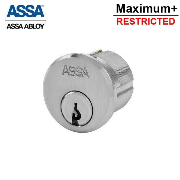 ASSA - Maximum+ Restricted - Mortise Cylinder - 1-1/8" - KD - 626 - Satin Chrome