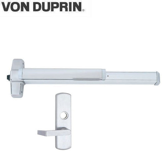 Von Duprin - 98L - Extra Protection Latch - Mortise Lock Exit Device - 06 Lever - Night Latch - 3' Long - Optional Handing - Satin Chrome - Grade 1