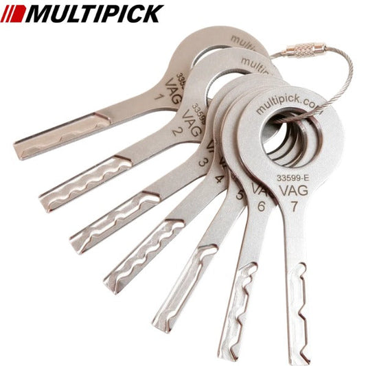 Multipick - VAG - Stainless Steel Laser Track Key Set 7 pieces