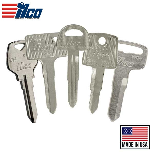 Ilco - Motorcycle Keys Assortment - Metal Head Keys (Bundle of 310)