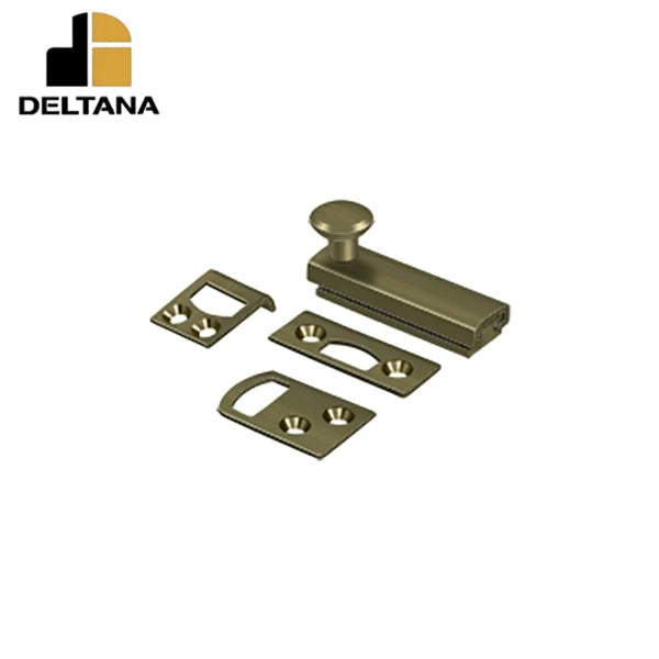 Deltana - 2" Surface Bolt - Concealed Screw - Heavy Duty - Optional Finish