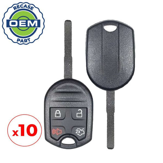 10 x 2012-2019 Ford Fiesta / 4-Button Remote Head Key / PN:164-R7976 / CWTWB1U793 / HU101 / Chip 80 Bit (OEM Recase)