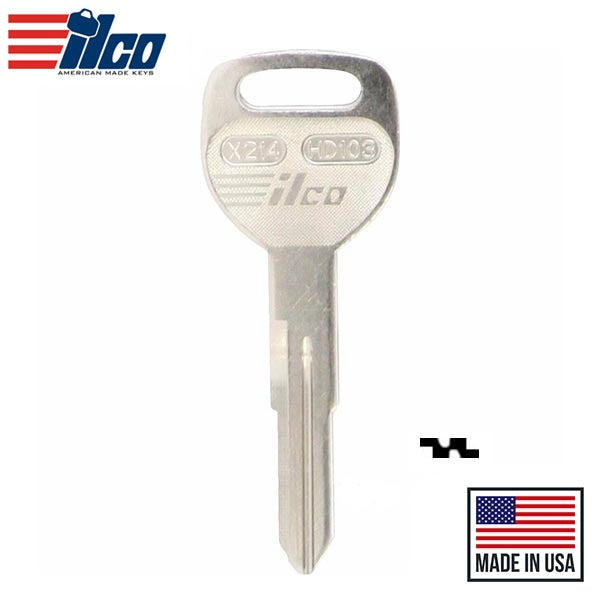 Ilco - HD103 - X214 - Honda - Acura - Metal Key Blank