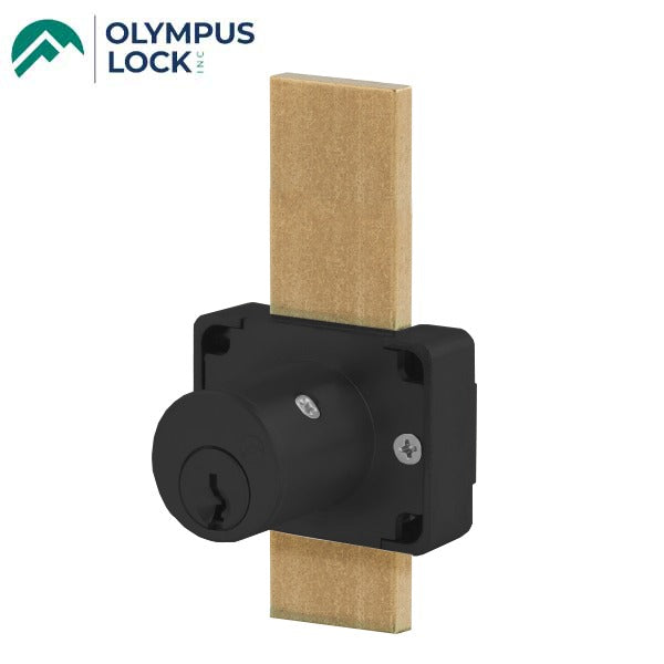 Olympus - 200DW - Drawer Deadbolt Lock - D4291 4-pin - Optional Cylinder Length - Long Bolt - Matte Black - Optional Keying - Grade 1