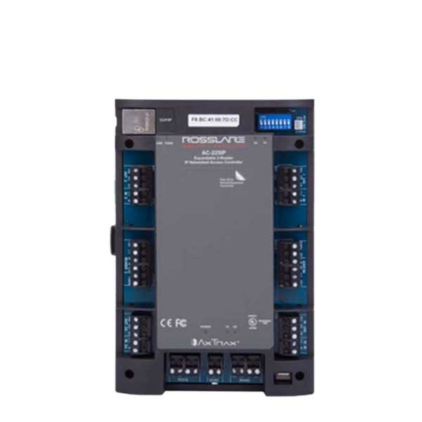 Rosslare - AC225IP - Expandable Networked Access Control Panel - DIN Housing - 2 Readers - TCP/IP - 30K Users - 20K Event History - 12VDC