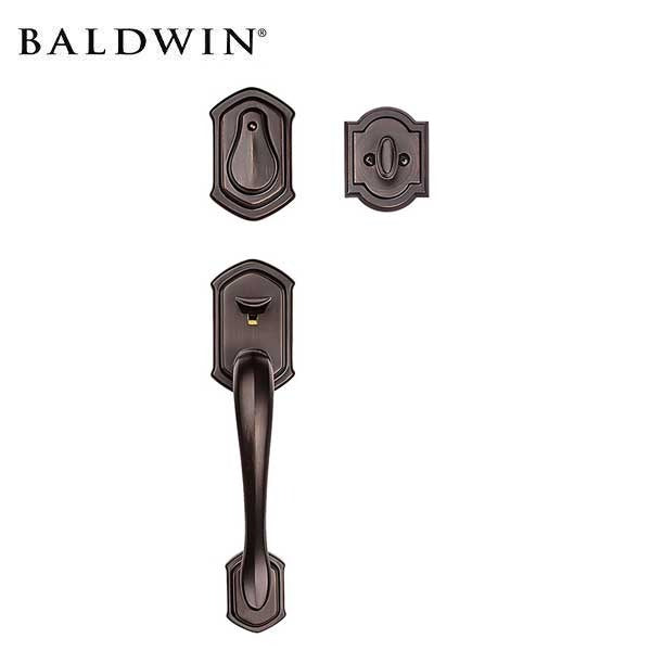 Baldwin - 180MDH - Medina Sectional Handleset - Singl Cyl Deadbolt - Exterior Pull Handle - 11P- Venetian Bronze - SmartKey Technology - Grade 2