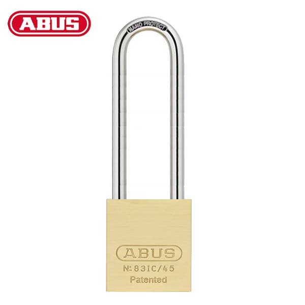 Abus - 83IC/45 B - Premium Loaded Brass Padlock - S2 - SFIC Interchangeable Core - Less Core - 1-27/32" Width - Optional Shackle Length
