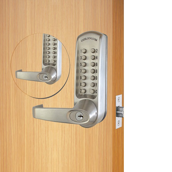 CodeLocks - CL615 - Mechanical Lock - Heavy Duty - Optional Backset - Tubular Latchbolt - Double Sided - Passage Function - Optional Cylinder Prep - Optional Finish - Grade 2
