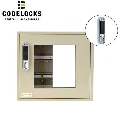 CodeLocks - Key Secure View Hook Key Cabinet w/ KL1000 - Portable - RFID - Keyless Access - Private & Public Function - Master & User - Optional Cabinet Size