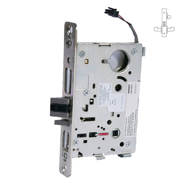 Sargent - 8271-24V - Electrified Mortise Lock Body - LN Rose / L Lever - Fail Secure - 24VDC - Grade 1