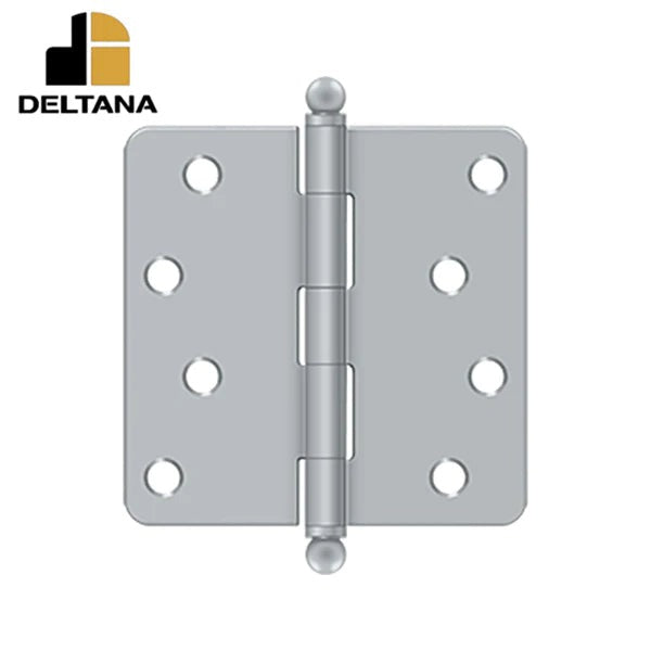 Deltana - 4" x 4" x 1/4" Radius Hinge - w/ Ball Tips - Optional Finish