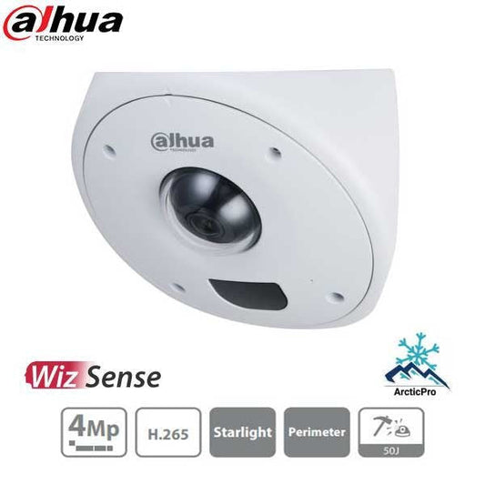 Dahua / IP / 4MP / Network Dome Camera / Fixed / Analytics+ / 2.5mm Lens / WDR / IP67 / IK10+50J / 10m IR / Starlight / DH-IPC-HCBW8442N