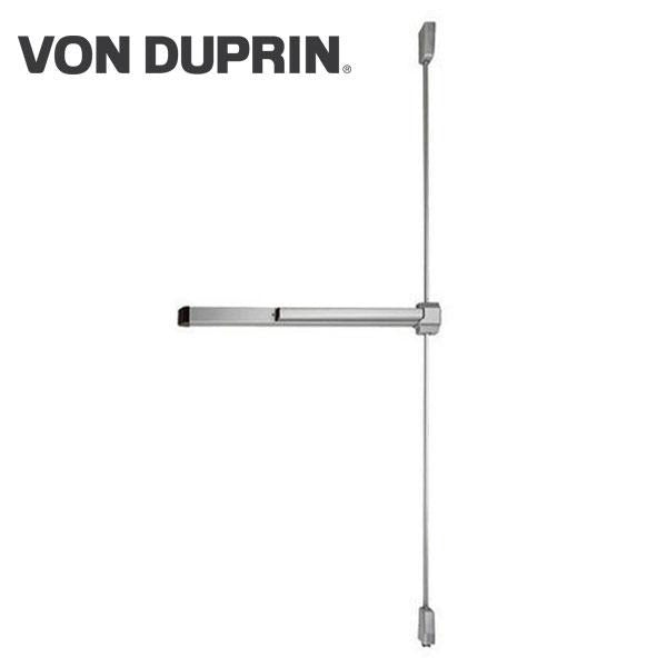 Von Duprin - 2227EO - Surface Mounted Vertical Rod Exit Device - Exit Only - No Trim - Aluminum Finish - 4 Foot