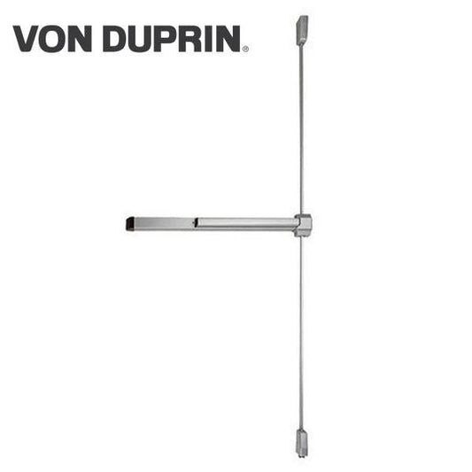 Von Duprin - 2227EO - Surface Mounted Vertical Rod Exit Device - Exit Only - No Trim - Aluminum Finish - 4 Foot