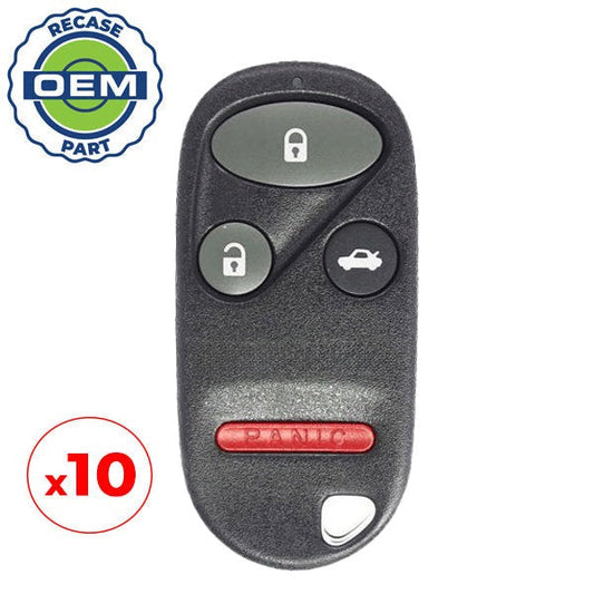10 x 1998-2002 Honda Accord / 4-Button Keyless Entry Remote / PN: 72147-S0K-A02 / KOBUTAH2T (OEM Recase)
