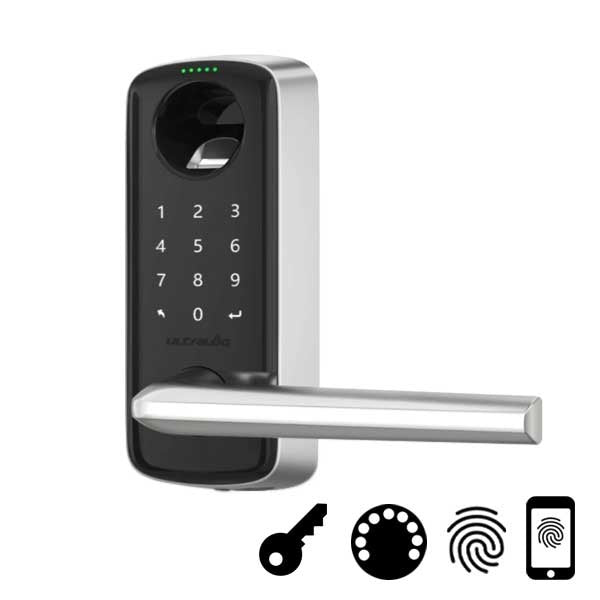 Ultraloq - Electronic Smart Lever Set - Finger Print Reader - Bluetooth - Touchscreen Keypad - Key Override