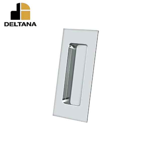 Deltana - Flush Pull - Rectangular - Heavy Duty - 4" x 1-7/8" x 7/16" - Solid Brass - Optional Finish