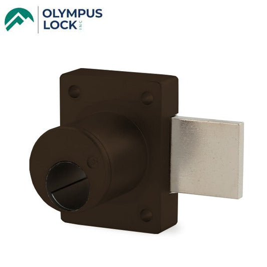 Olympus - 700LC - Cabinet Door Deadbolt Lock - Less Cylinder - Schlage Cylinder Compatible - Optional Cylinder Length - Oil Rubbed Bronze - Grade 1
