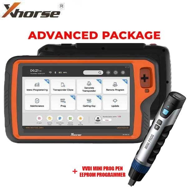 Xhorse - VVDI Key Tool PLUS Tablet All In One Key Tool - ADVANCED PACKAGE and Mini PROG Pen EEPROM Programmer (Bundle)