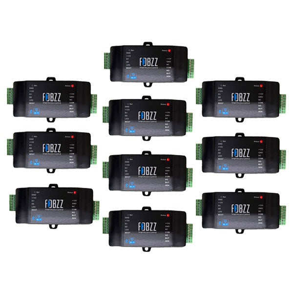 10 x FOBZZ - Smart Access Control System - Wi-Fi & Bluetooth ( Includes 10 User Licenses per Device )