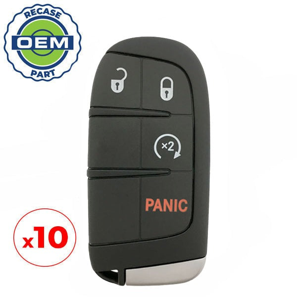 10 x 2017-2019 Jeep Compass Trailhawk / 4-Button Smart Key / PN: 68250337AB / M3N-40821302 (OEM Recase)