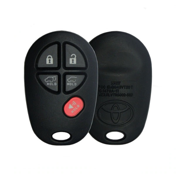 2007-2012 Toyota Highlander / 5-Button Keyless Entry Remote / PN: 89742-0W021 / GQ43VT20T (OEM Recase)