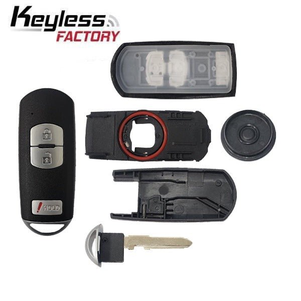 2010-2019 Mazda / 3-Button Smart Key SHELL / WAZSKE13D01 WAZSKE13D02 (AFTERMARKET)