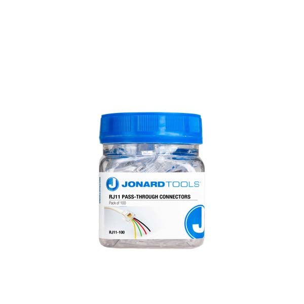 Jonard Tools - RJ11 Pass-Through Connectors (Pack of 100)
