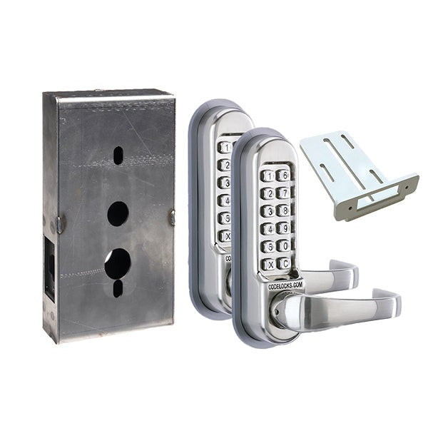 CodeLocks - CL510 Gate Box Kit - Mechanical Lock - Heavy Duty - Tubular Latch Bolt Gate Box Kit - Double Sided - Optional Finish